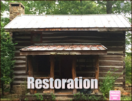 Historic Log Cabin Restoration  Charlotte, North Carolina